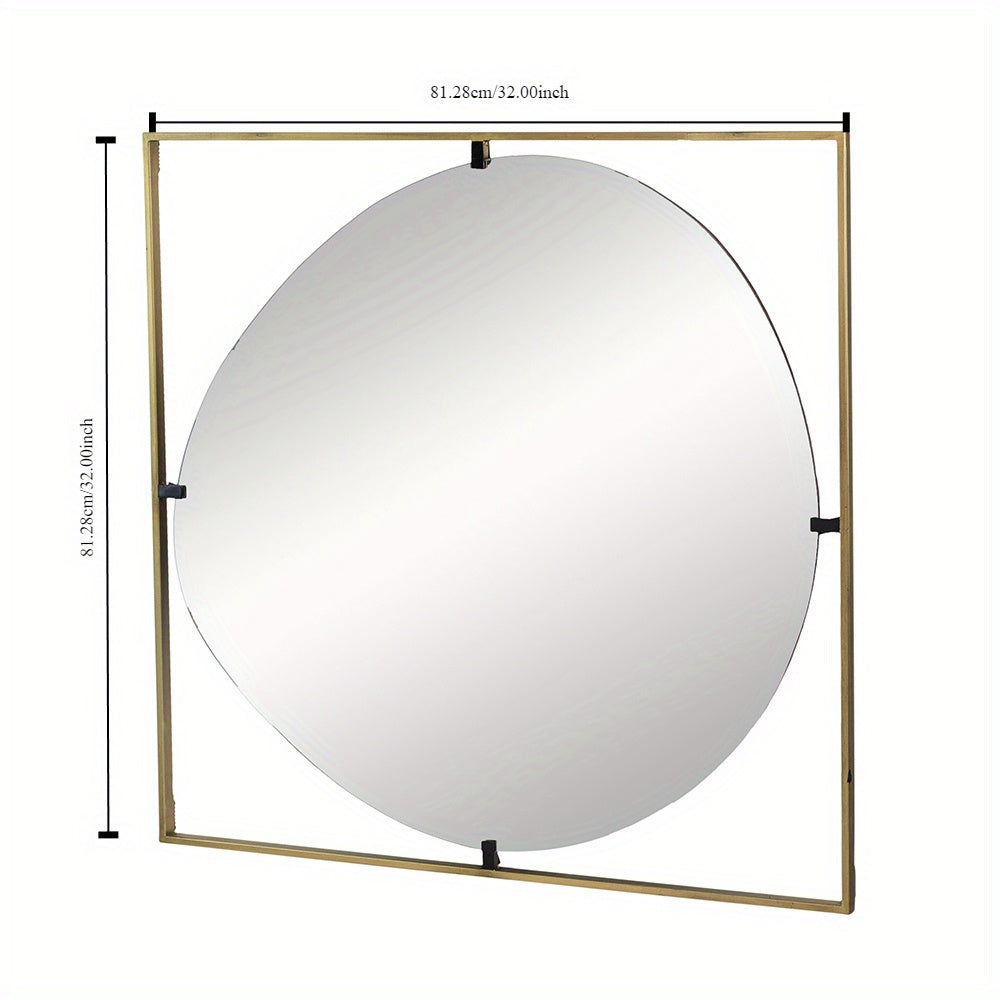 Irregular Wall Mirror in Frame