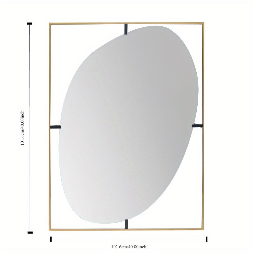 Irregular Wall Mirror in Frame