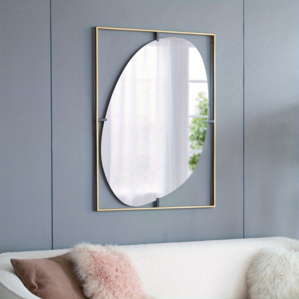 Irregular Wall Mirror in Frame