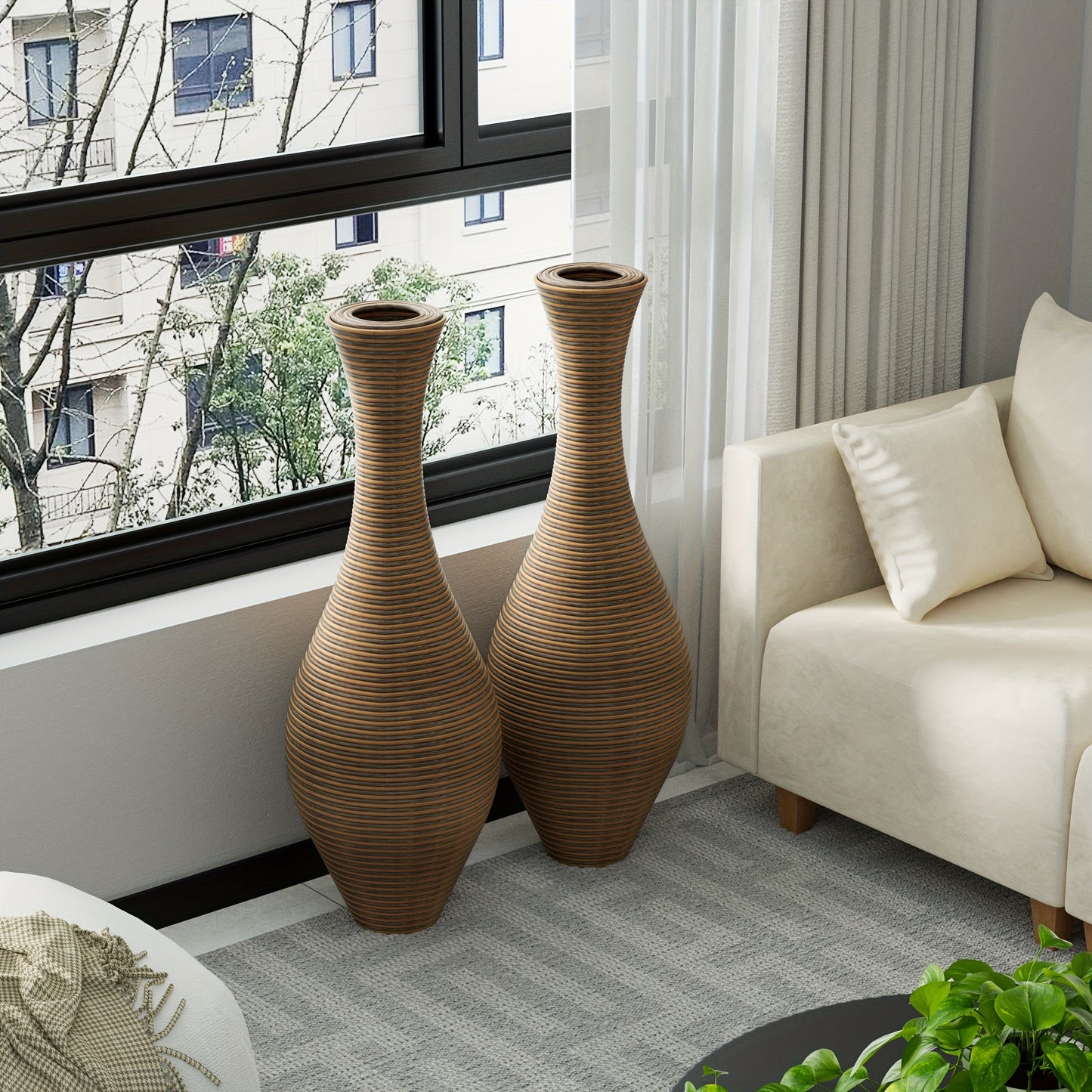 40 " Standing Floor Bamboo Vases
