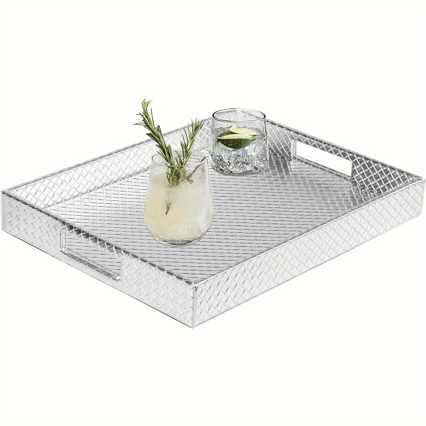 Rectangular Serving Tray With Handle Holes