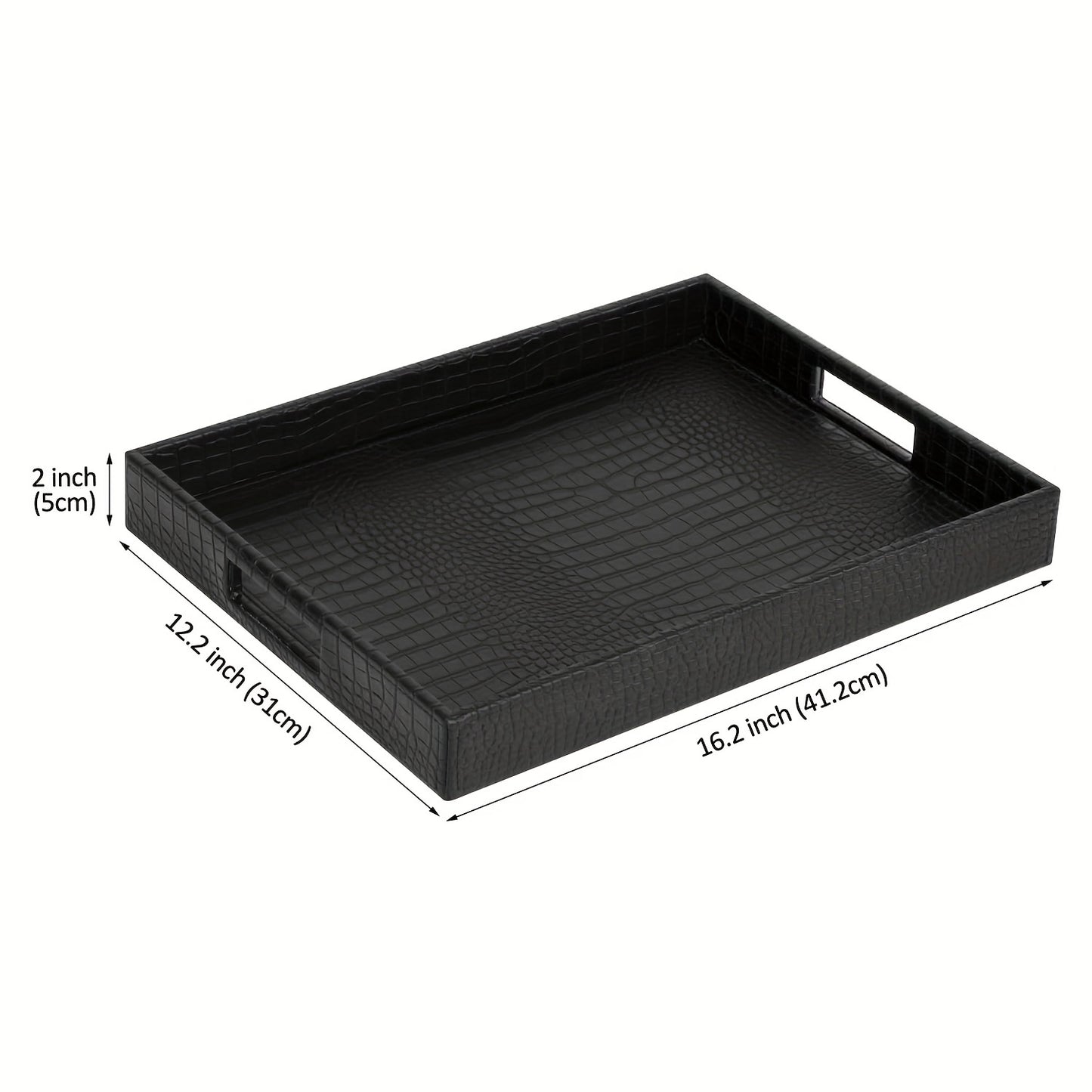 Rectangular Serving Tray With Handle Holes
