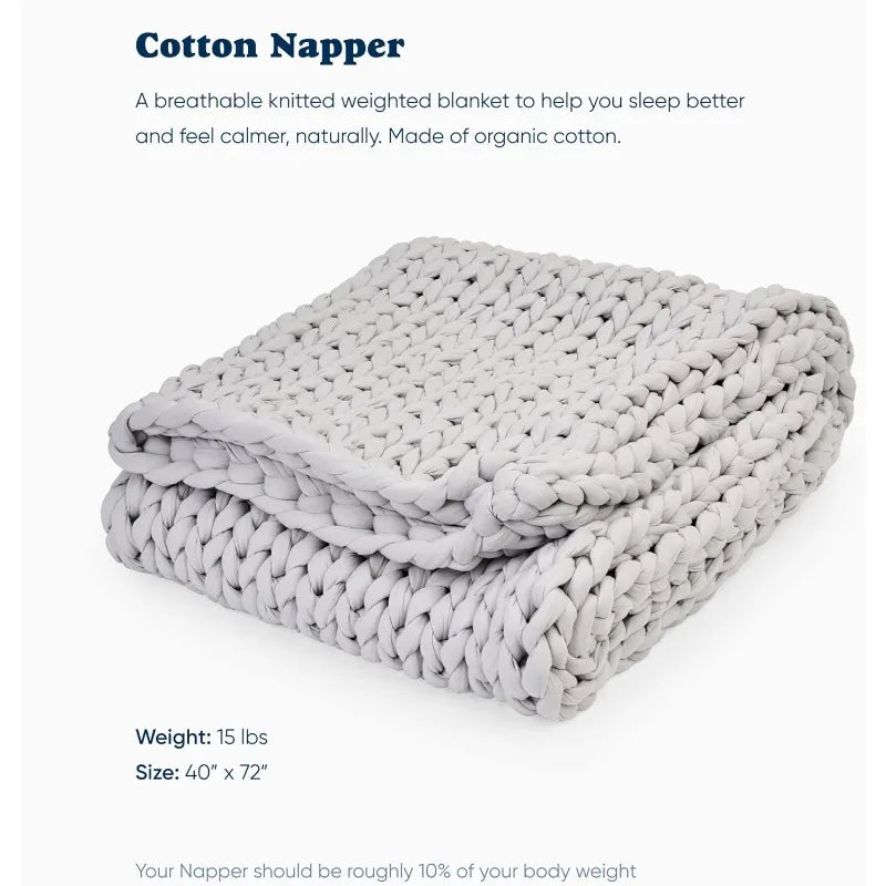 Organic Hand-Knit Weighted Blanket