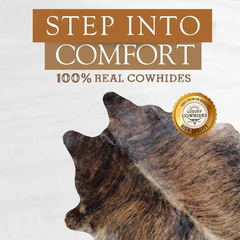 Genuine Dark Brindle Cowhide Rug