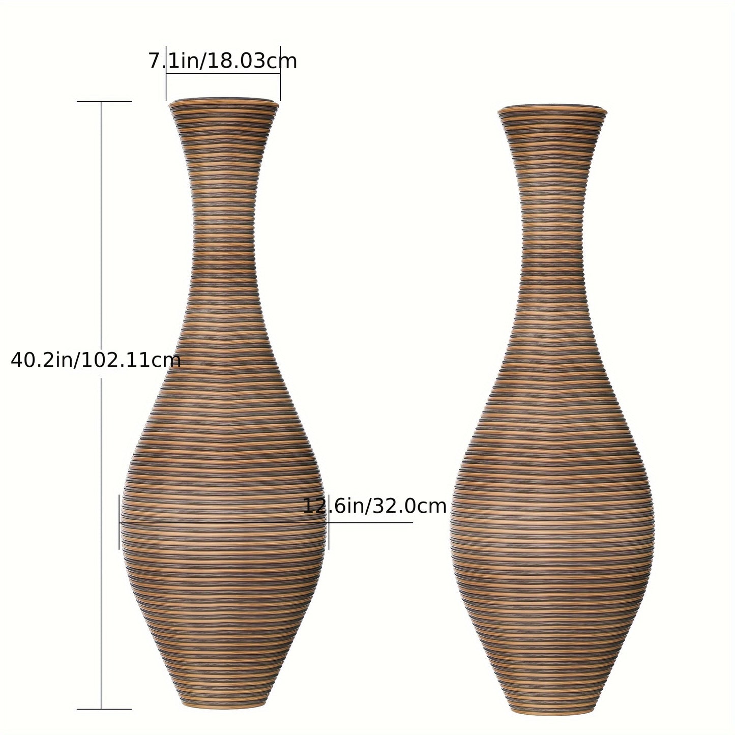 40 " Standing Floor Bamboo Vases