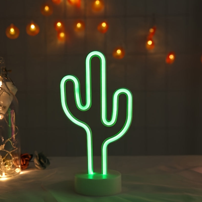 Modern Cactus Neon Light