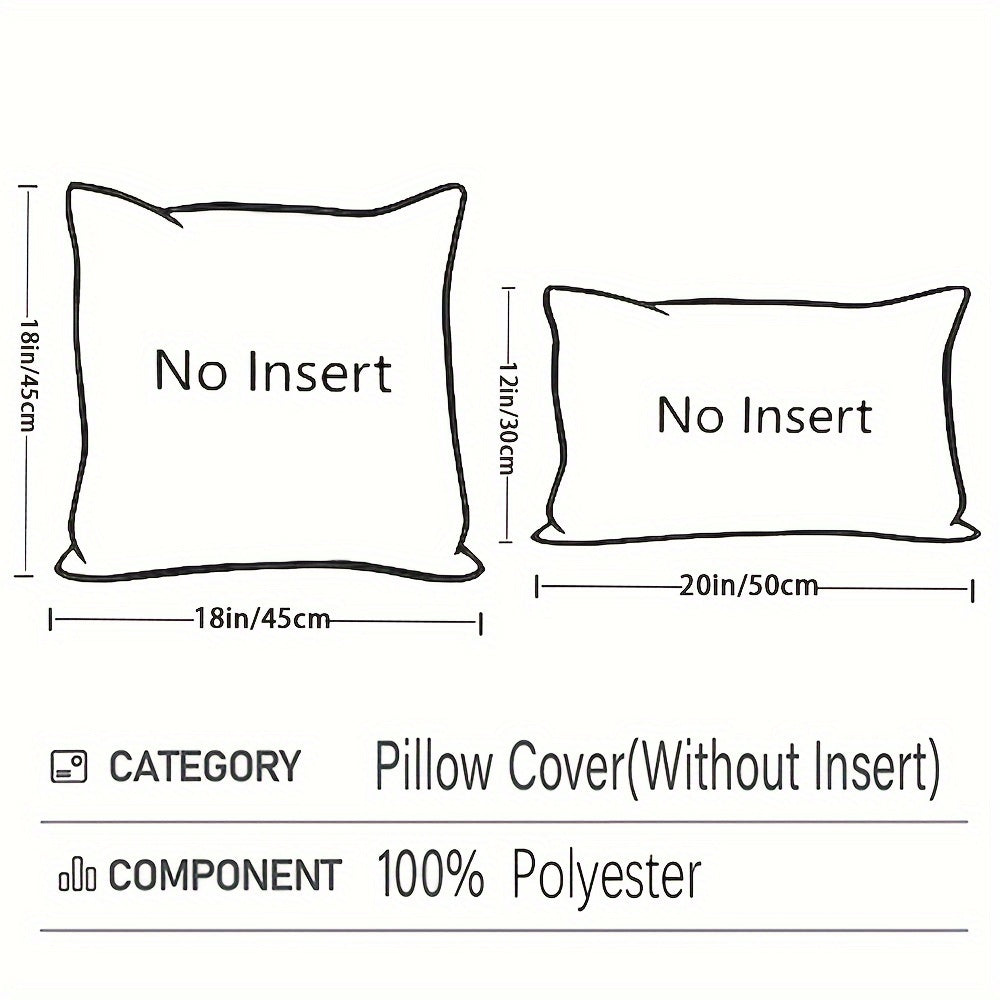 2pcs Corduroy Throw Pillow Covers (12x20" or 18x18")