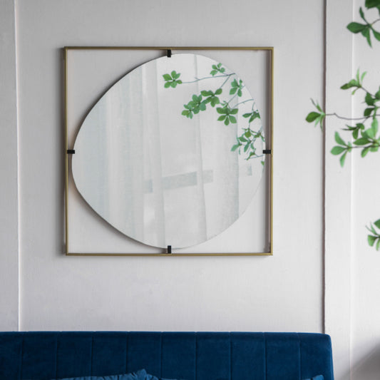 Irregular Wall Mirror  in Frame