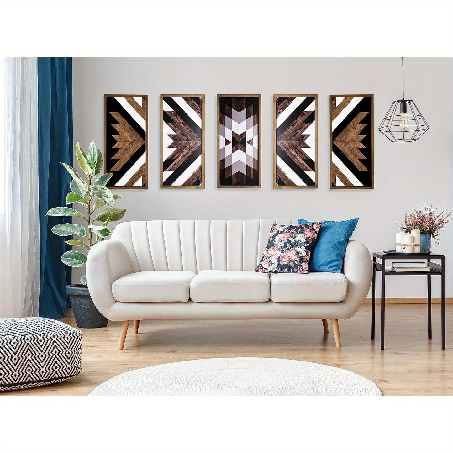 3Pcs Geometric Wood Wall Art