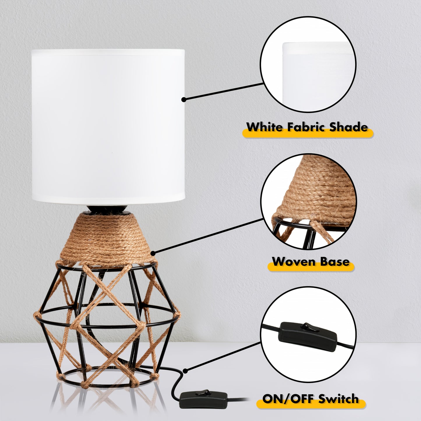 Chic Woven Table Lamp