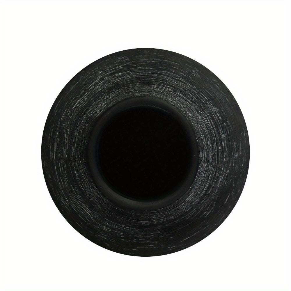 24" Matte Black Ceramic Floor Vase