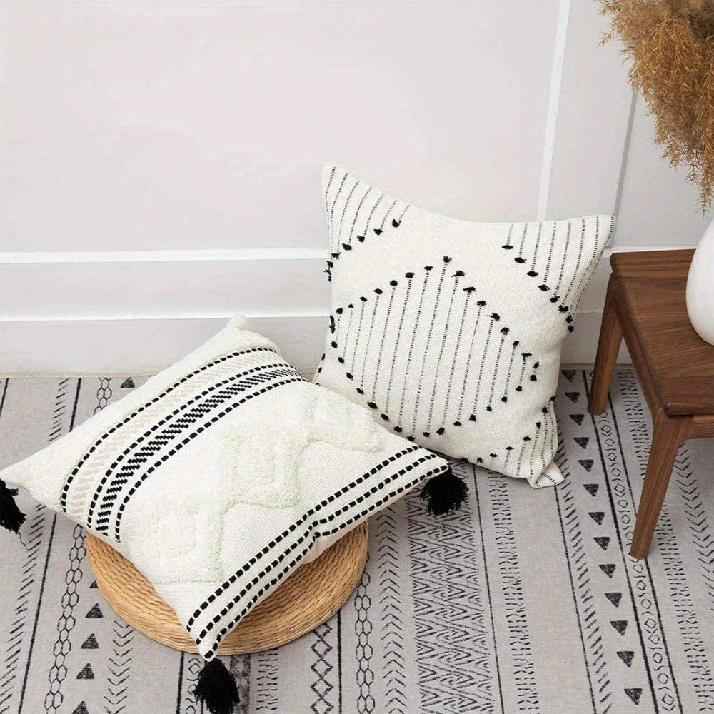 Modern Decorative Woven Throw Pillow (2 Pcs)