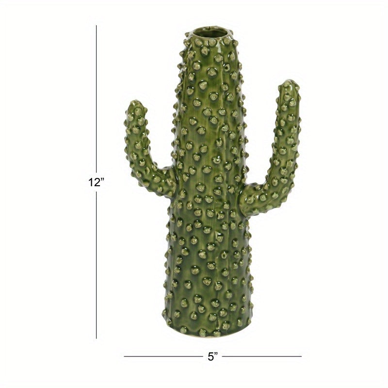 Cactus Green Ceramic Vase (13")