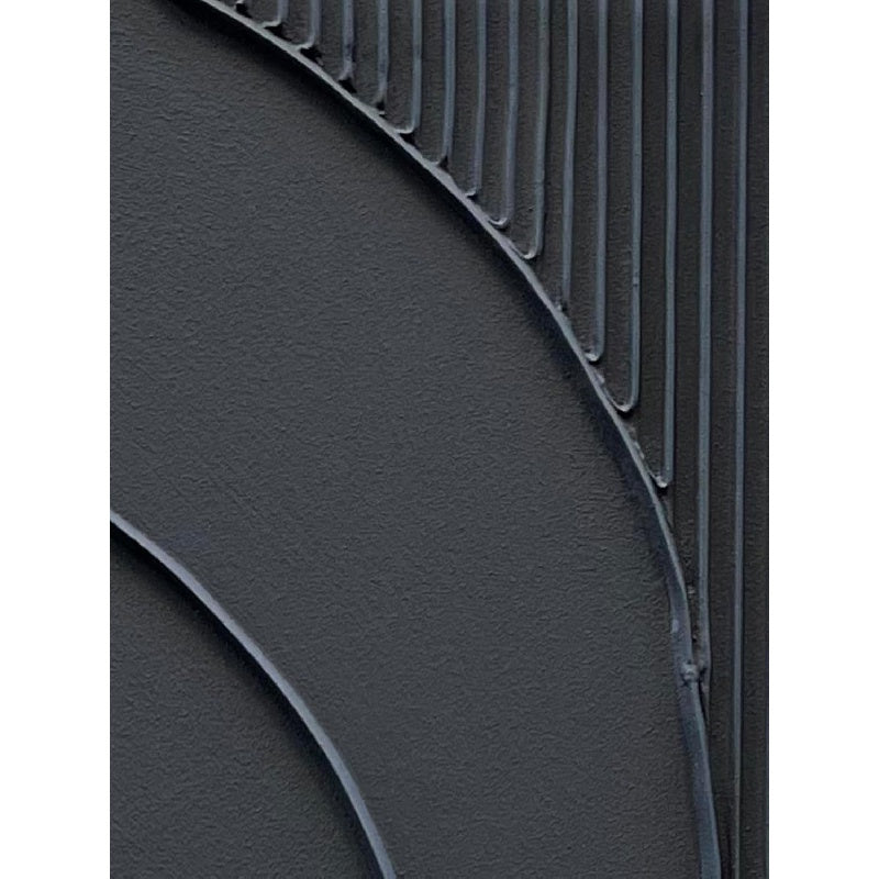 Abstract Black Line Textured Wall Art