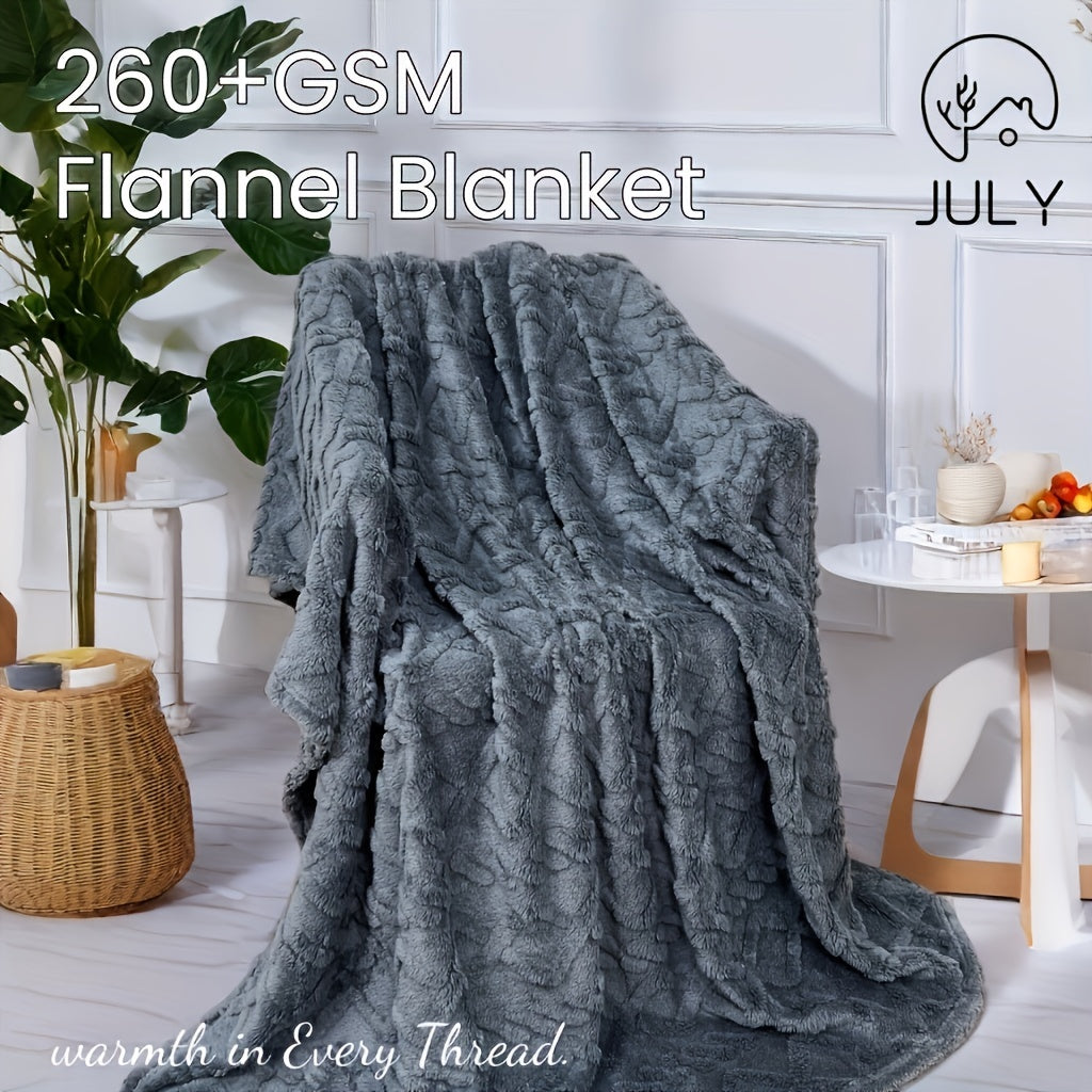 Solid Color Jacquard Velvet Blanket