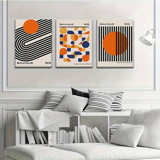 Minimalist Abstract Framed Canvas 3pcs Set