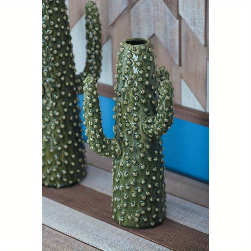 Cactus Green Ceramic Vase (13")