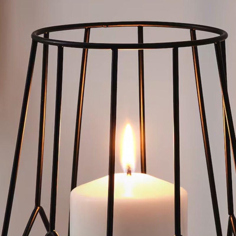 Black candle holder (8 ")