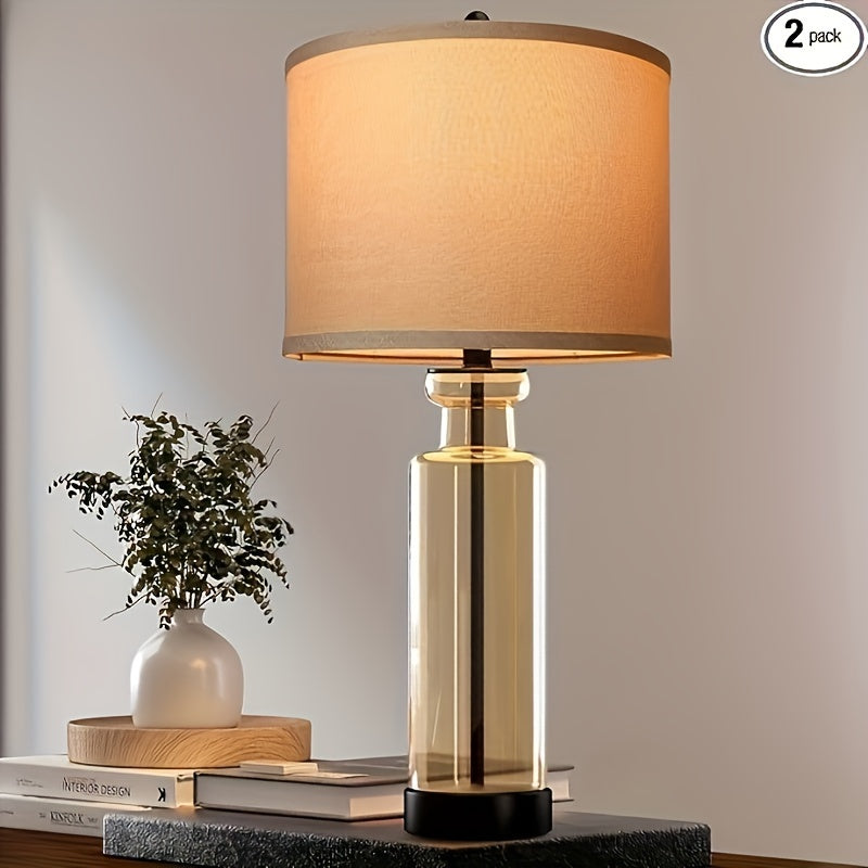 Modern Glass Table Lamps (27'', Set of 2)