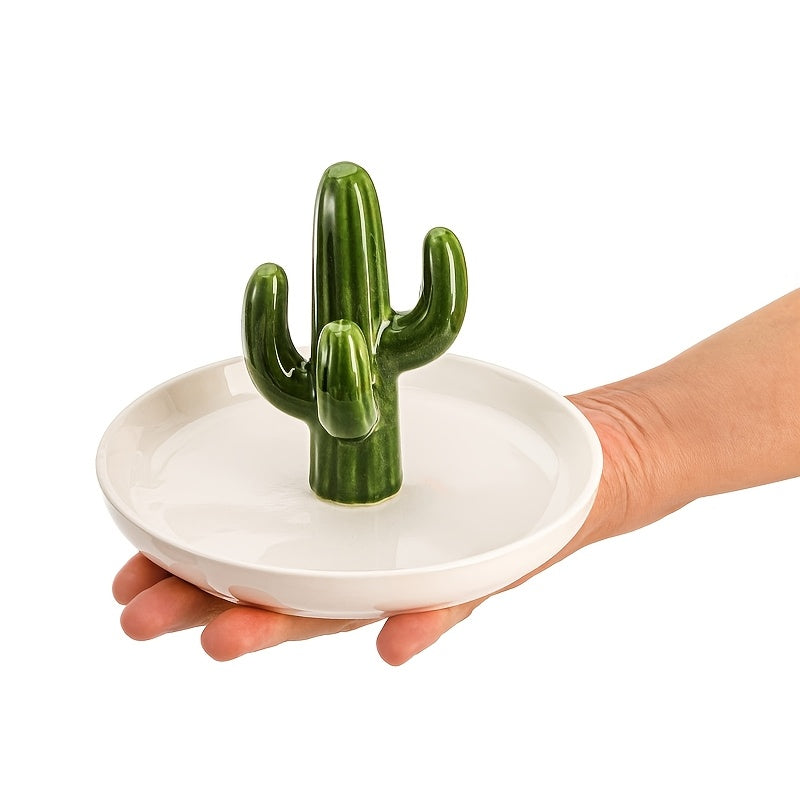 Ceramic Cactus Ring Holder (Set of 2)