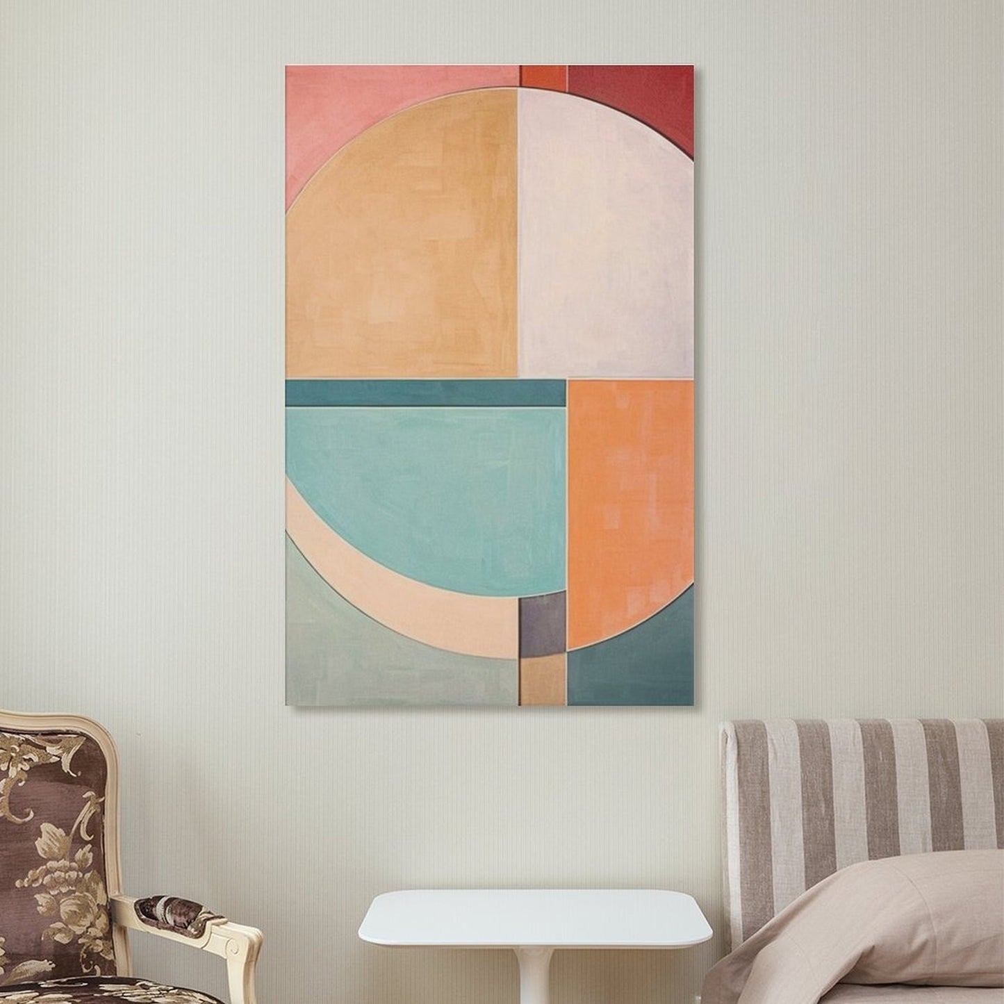 Abstract Pastel Framed Canvas