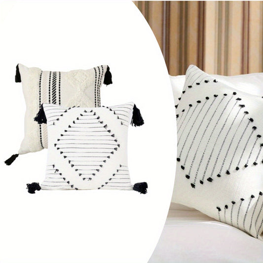 Modern Decorative Woven Throw Pillow (2 Pcs)