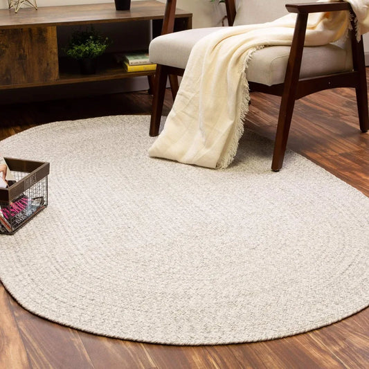 Braided Cotton Reversible Rug (8' x 10' Oval)