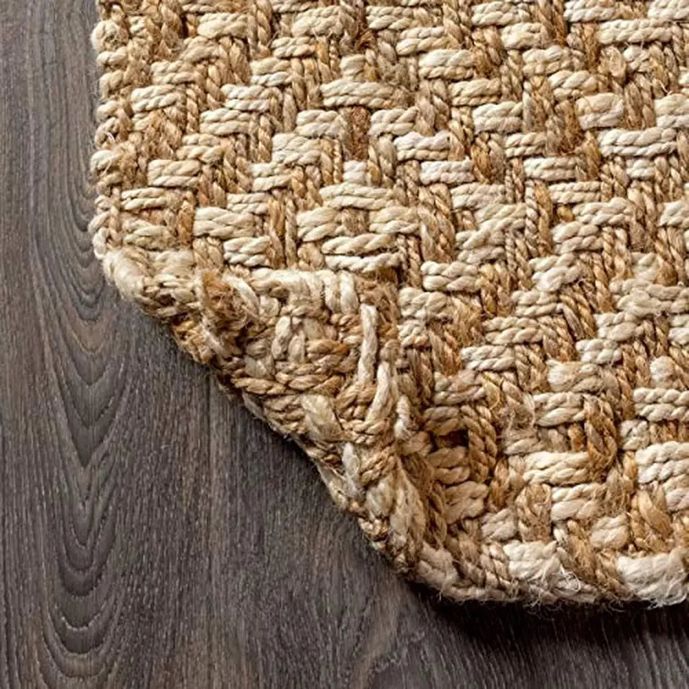 Woven Diamond Chunky Jute Natural (9x12')