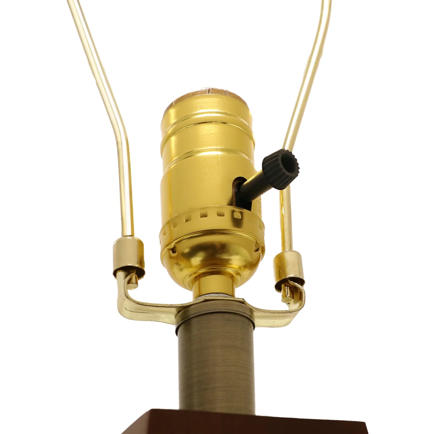29'' Large Wood Table Lamp With Beige Linen Shade