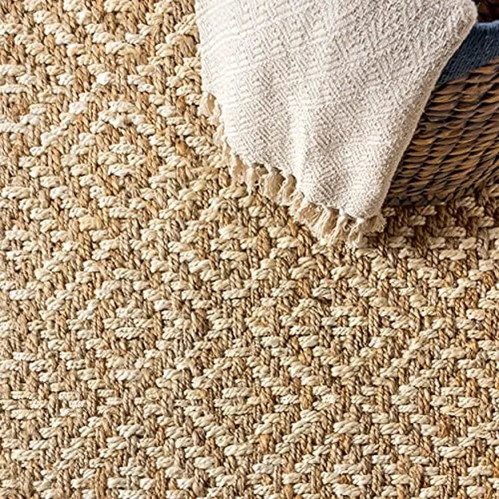 Woven Diamond Chunky Jute Natural (9x12')