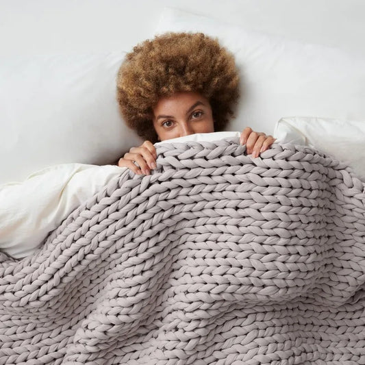 Organic Hand-Knit Weighted Blanket