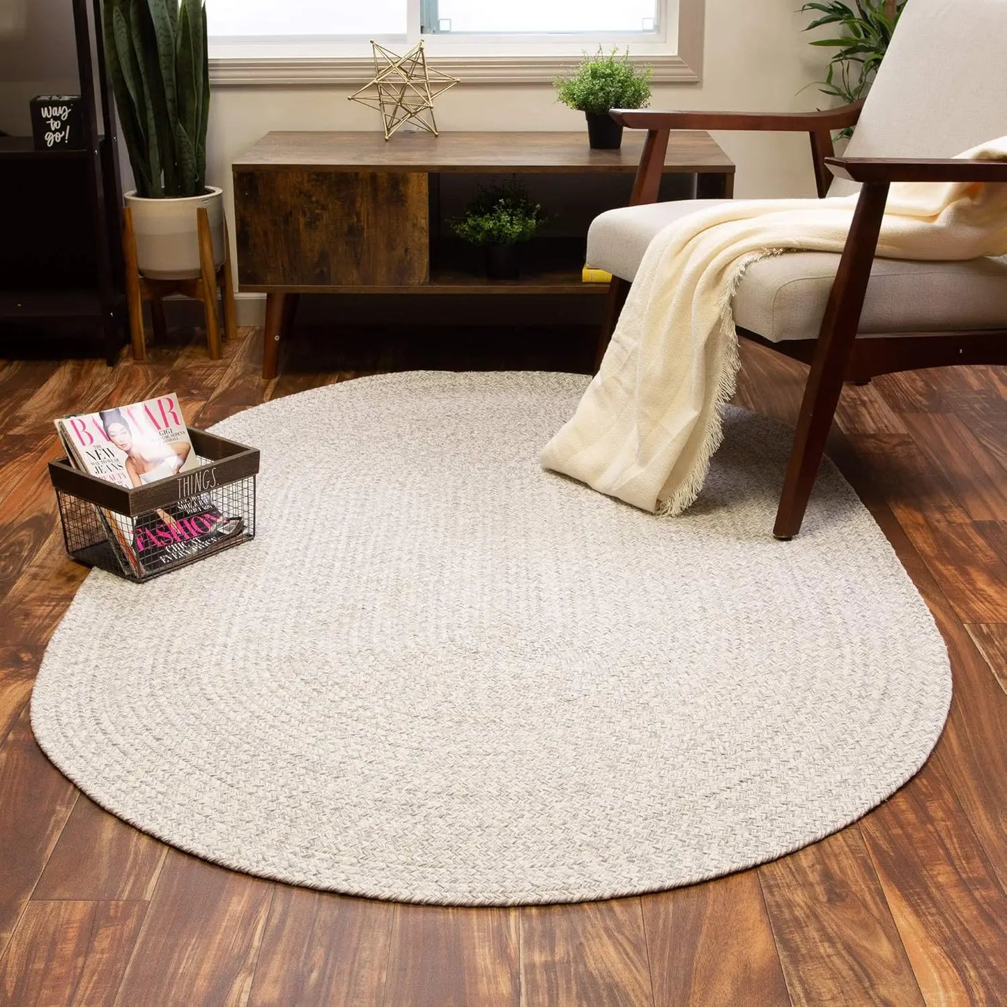 Braided Cotton Reversible Rug (8' x 10' Oval)