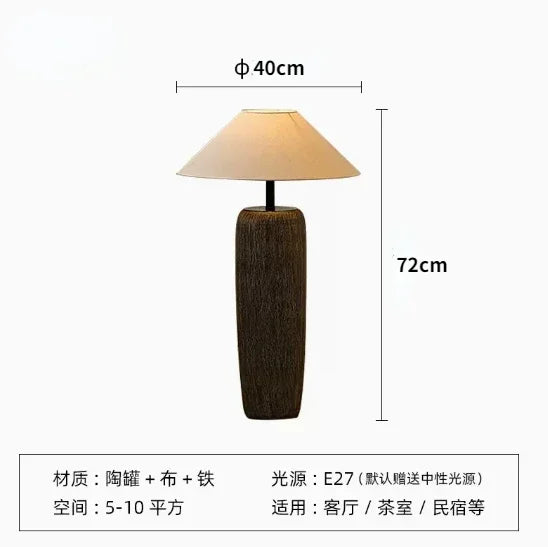 Ceramic Wabi Sabi Style Vintage Floor Lamp