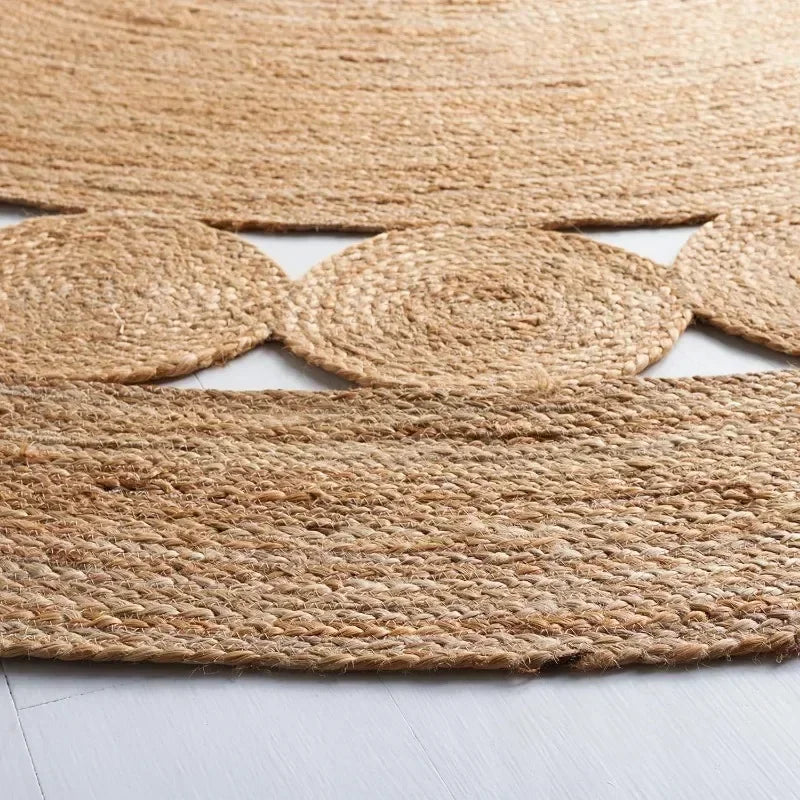 Natural Fiber Round Jute Area Rug