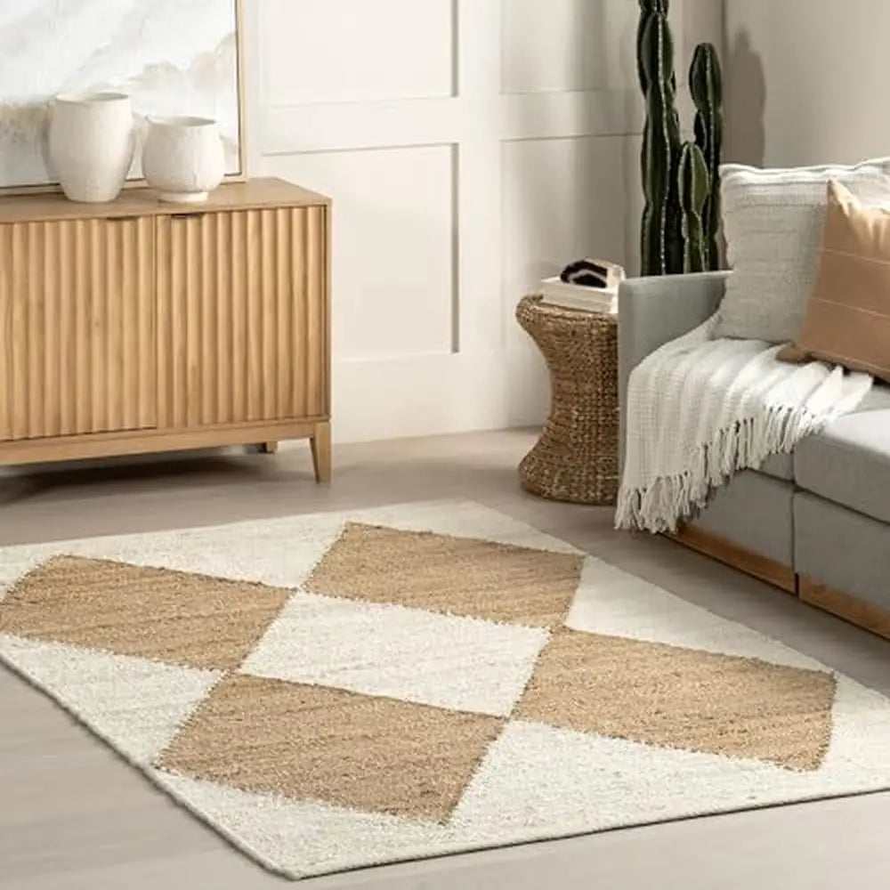 Diamond Jute Area Handmade Rug (8'x10')