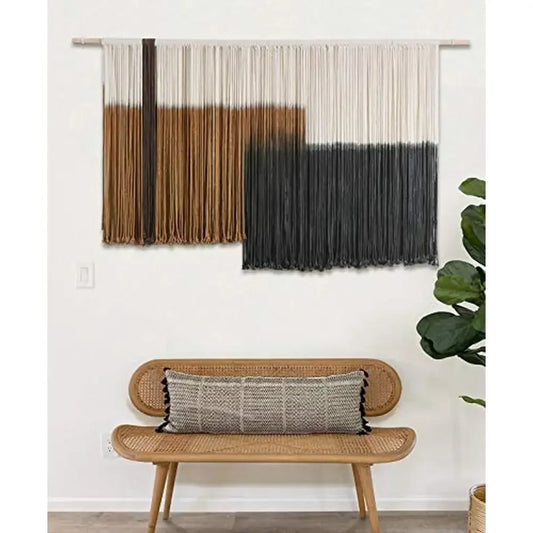 Large Dip Dye Macrame Wall Art Tapestry (59''x35'')