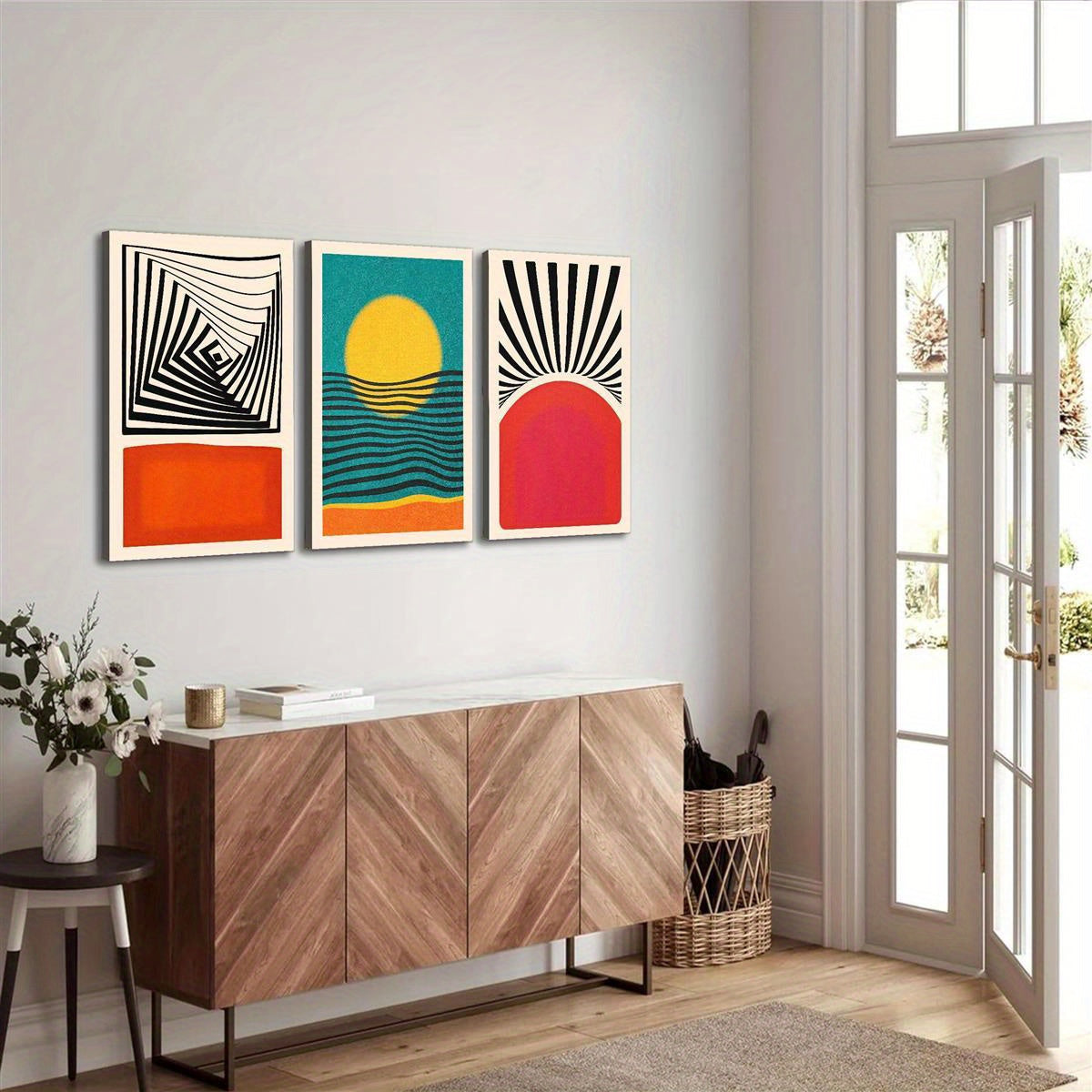 Abstract Geometric Wrapped Canvas (3pcs Set)