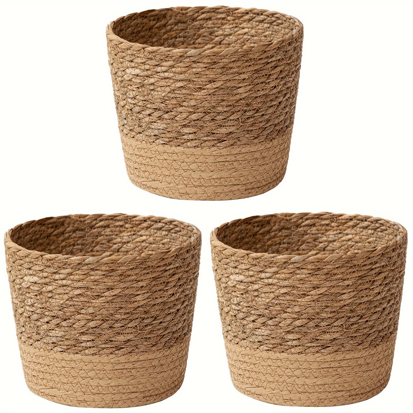 3 Pcs Seagrass Planter Baskets