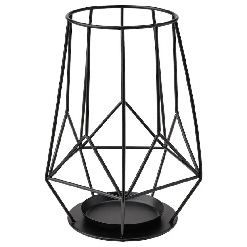 Black candle holder (8 ")