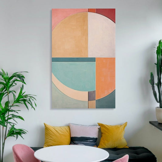 Abstract Pastel Framed Canvas