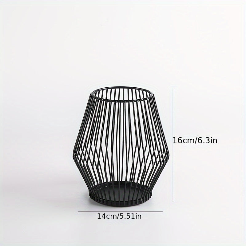 Elegant Geometric Metal Candle Holder