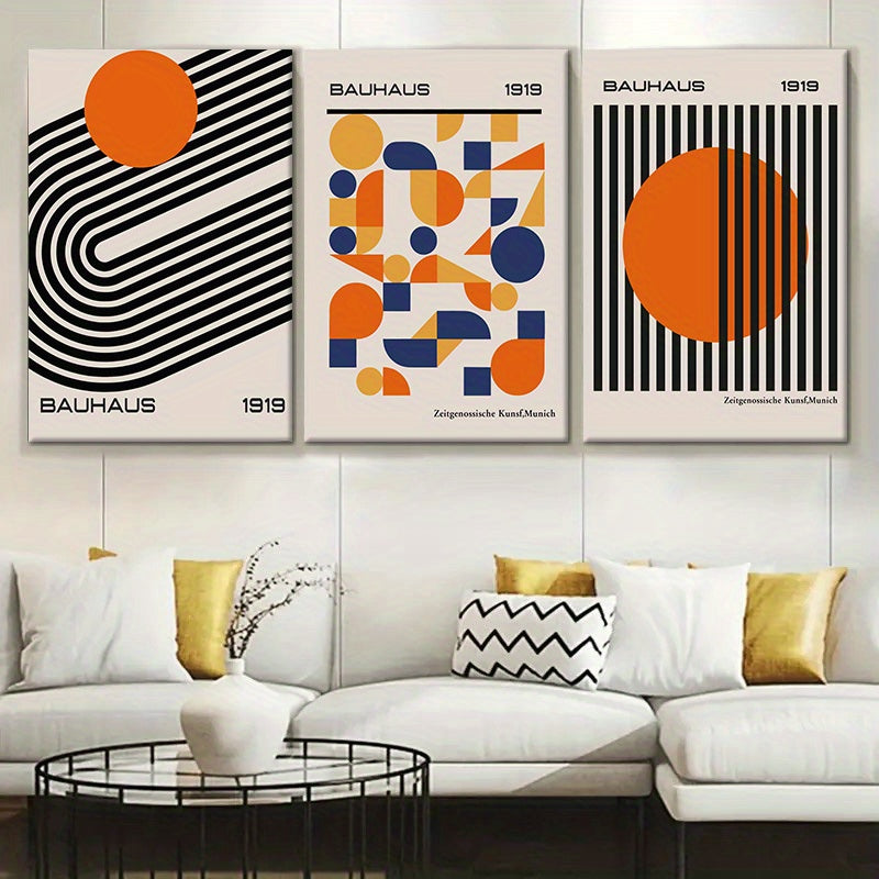 Minimalist Abstract Framed Canvas 3pcs Set