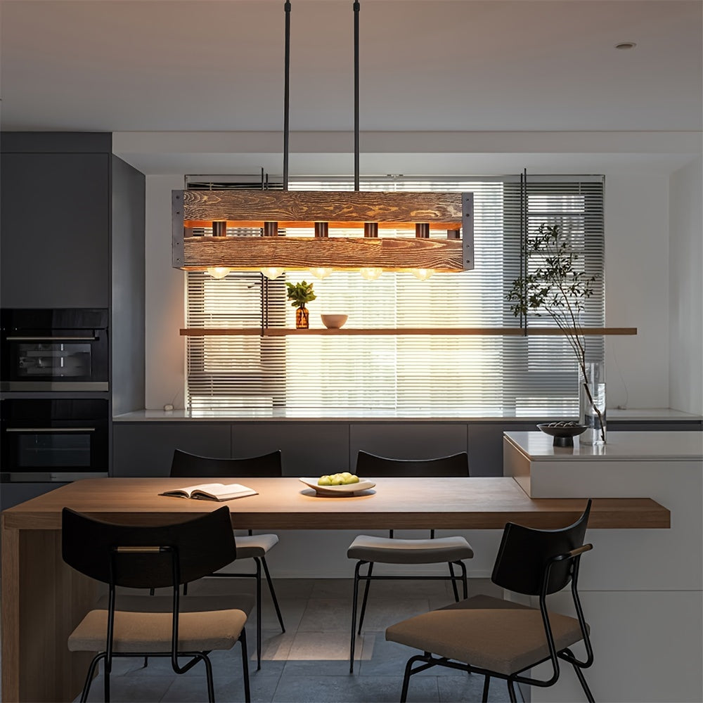 Linear Wood Pendant Lamp