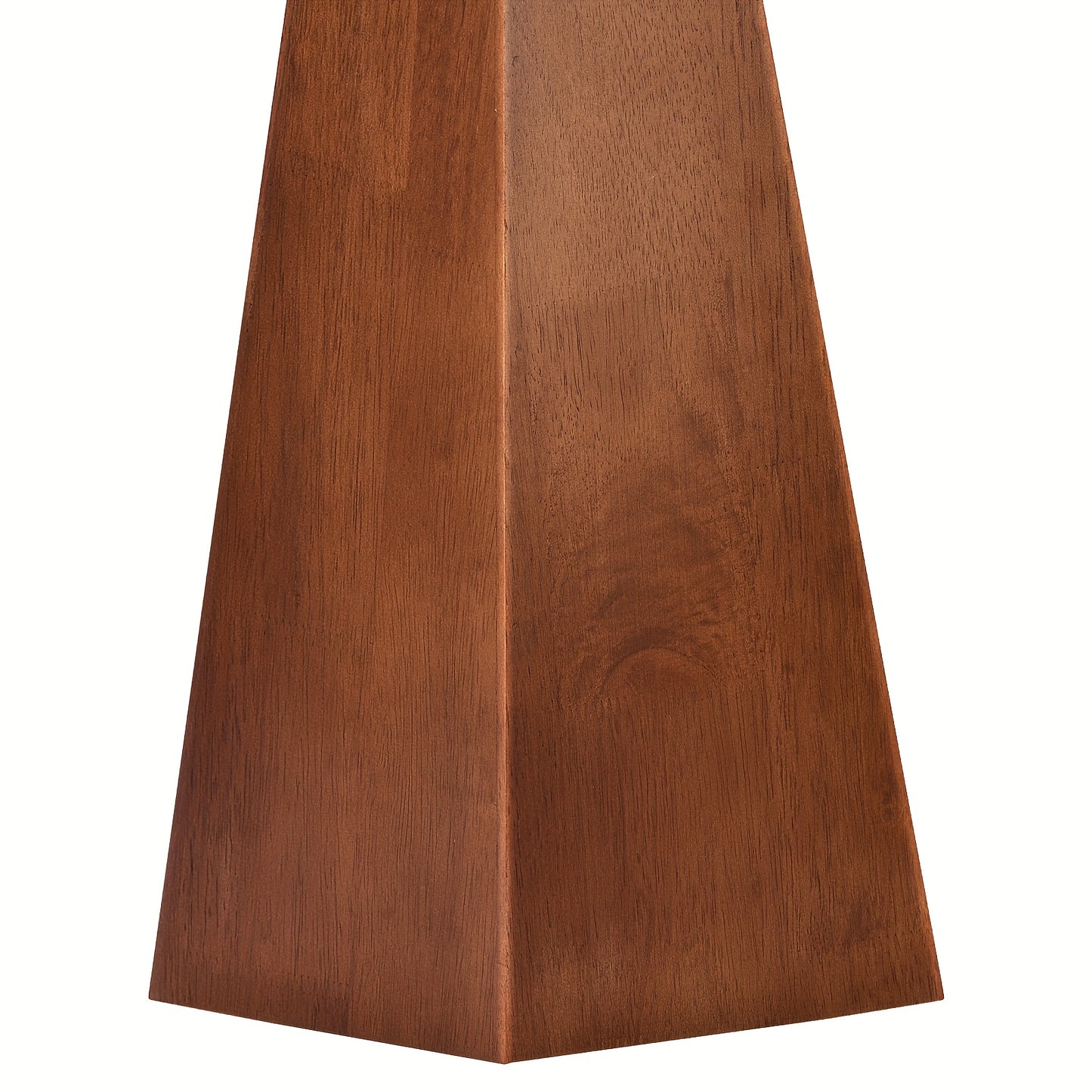 Modern Walnut Lamp With Beige Linen Shade (29'' or 21'')